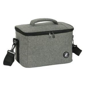 Safta Minnie Mouse Grey Bolsa Isotermica Porta Alimentos 9.2L - Cremallera - Asa Acolchada - Bandolera Ajustable - Repelente al Agua - Asa Superior - 290x180x190mm - Color Gris