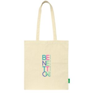 Safta Benetton Tote Bag Bolsa de Tela - Asas de Mano - Color Beige