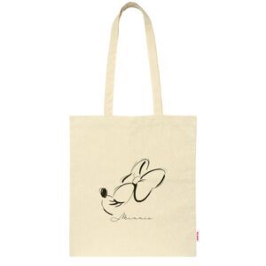 Safta Minnie Mouse Tote Bag Bolsa de Tela - Asas de Mano - Color Beige