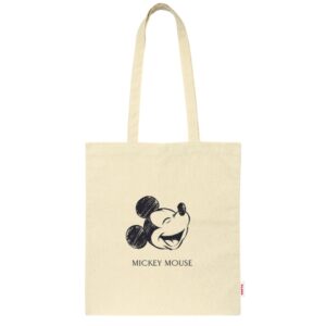 Safta Mickey Mouse Tote Bag Bolsa de Tela - Asas de Mano - Color Beige