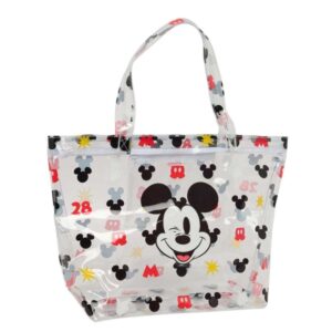 Safta Mickey Mouse Beach Bolso Grande - Cremallera - Bolsillo Interior - Asas Superiores - 31L - Ideal para Compras y Viajes - 540x170x350mm - Color Blanco