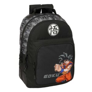 Safta Dragon Ball Mochila con 2 Compartimentos - Antirozaduras - Adaptable a Carro - Bolsillo Frontal - Portabotellas - Tirador Doble - Hombreras Ergonomicas - 20L - 320x150x420mm - Color Negro
