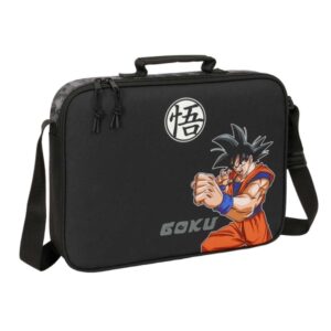 Safta Dragon Ball Maletin con Cremallera - Bandolera Ajustable - Asa Forrada - Doble Tirador - Fondo Semirigido - 6L - 380x60x280mm - Color Negro