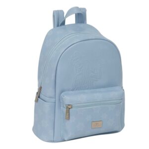 Safta Frozen Mini Mochila - Bolsillo Frontal - Cremalleras con Doble Tirador - Bolsillo Lateral - Interior Forrado - Hombreras Ajustables - Asa Superior - 240x120x280mm - Color Azul