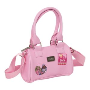 Safta Barbie Bolso - Cremallera - Interior Forrado - Asas y Bandolera Ajustables - 1.20L - 160x75x100mm - Color Rosa