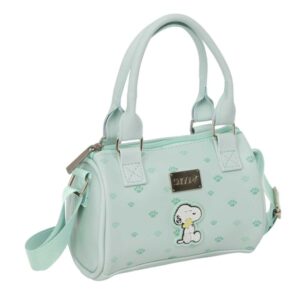 Safta Snoopy Bolso - Cremallera - Interior Forrado - Asas de Mano y Bandolera - 1.20L - 160x75x100mm - Color Menta
