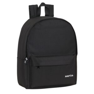Safta Mochila para Portatil hasta 14.1" - Interior Acolchado - Bolsillos Laterales - Tirador Doble - Asa Superior - 19.85L - 310x160x400mm - Color Negro