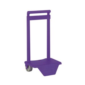 Safta Carro Portamochilas - Sujecion Universal - Material Resistente - Ruedas de PVC - Modelo Patentado - 22x10x27cm - Color Morado