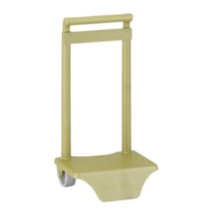 Safta Carro Portamochilas - Sujecion Universal - Material Polipropileno - Ruedas de PVC - 18x16x35cm - Color Verde