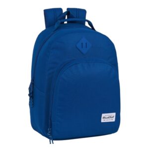 Safta Blackfit8 Oxford Mochila Adaptable a Carro - Tirador Doble - Bolsillo Frontal - Hombreras Acolchadas - Asa Forrada - 20.1L - 320x150x420mm - Color Azul Oscuro