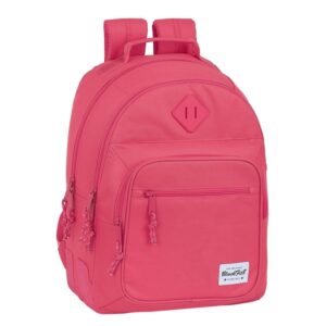 Safta Blackfit8 Fresa Mochila con 2 Compartimentos - Antirozaduras - Adaptable a Carro - Bolsillo Frontal - Portabotellas - Tirador Doble - Hombreras Ergonomicas - 20L - 320x150x420mm - Color Rosa