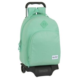 Safta Blackfit8 Mochila con Carro - Bolsillo Frontal - Doble Tirador - Hombreras Acolchadas - Asa Forrada - Mochila Extraible - 20.1L - 320x150x420mm - Color Turquesa