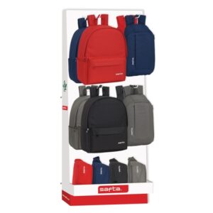 Safta Expositor con 10 Ganchos para Mochilas - Carton Reciclado - Colores Surtidos