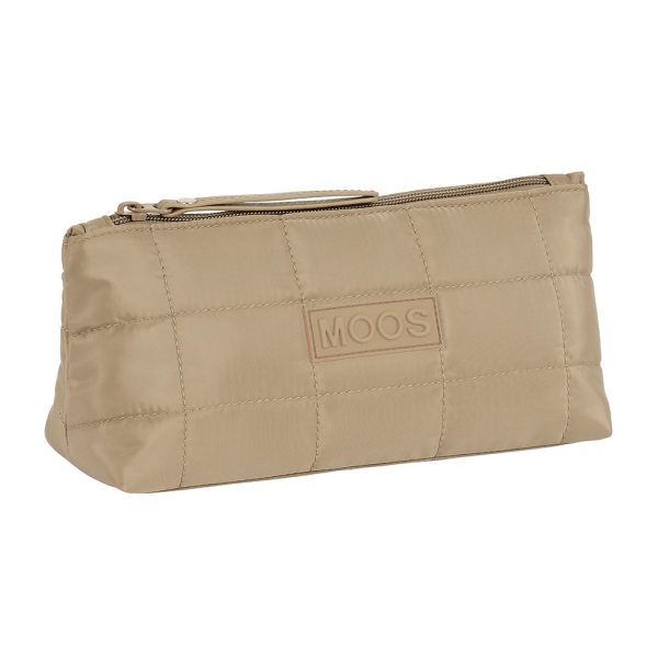 Safta Moos Capsula Camel Neceser Compacto de 2L - Cremallera - Cuadradro - Acolchado - 230x80x120mm - Color Arena