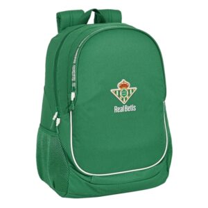 Safta Real Betis Balompie Mochila Adaptable a Carro - Portabotellas - Dos Compartimentos Grandes - Tirador Doble - Hombreras Ergonomicas - Asa de Mano - 23L - 320x160x440mm - Color Verde