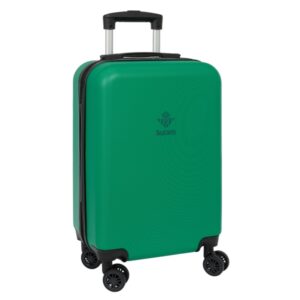 Safta Real Betis Balompie Maleta Trolley de Cabina 20” - Cierre con Candado - Interior Forrado - Bolsillo de Red - Ruedas 360º - Asa Extensible - Material ABS y PC - 40.1 L - 345x200x550mm - Color Verde