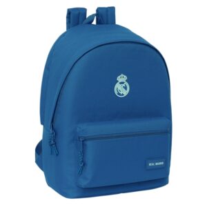 Safta Real Madrid Chica Mochila para Portatil hasta 15.6" - Conector USB - Base Acolchada - Bolsillo Frontal - Hombreras Ergonomicas - Asa Superior - 24.55L - 310x180x440mm - Color Azul
