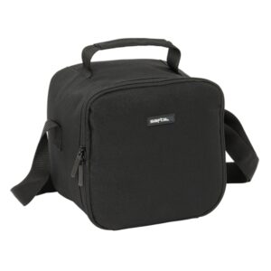 Safta Bolsa Isotermica Porta Alimentos 4.4L - Interior Forrado de Aluminio - Bandolera Ajustable - Repelente al Agua - Asa Superior - 200x150x200mm - Color Negro