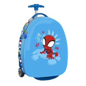 Safta Spidey Rescue Maleta Trolley Infantil 16” - Ruedas para Facil Desplazamiento - Cintas con Cierre de PVC - Materiales ABS y PC - 27.7L - 280x230x430mm - Color Azul
