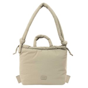 Safta Moos Capsula Mochila para Portatil hasta 14.1" - Cierre de Iman - Cierre con Cordones - Asas Acolchadas - Bolsillo Exterior - 18.80L - 400x170x310mm - Color Beige
