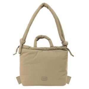 Safta Moos Capsula Mochila para Portatil hasta 14.1" - Cierre de Iman - Bolsillo Interior - Cierre con Cordones - Bolsillo Exterior - Asas Acolchadas - 18.80L - 400x170x310mm - Color Beige