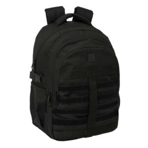 Safta Mochila para Portatil hasta 15.6" - Cremalleras Bidireccionales - Bolsillo Frontal - Antirrobo - Hombreras Ergonomicas - Cintas Ajustables - 23.46L - 340x150x460mm - Color Negro
