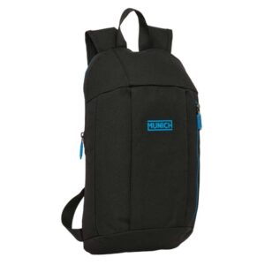 Safta Munich Road Mini Mochila - Hombreras Ergonomicas - Espalda Acolchada - Bolsillo Frontal - Asa Superior - Uso Diario - 8.5L - 220x100x390mm - Color Negro