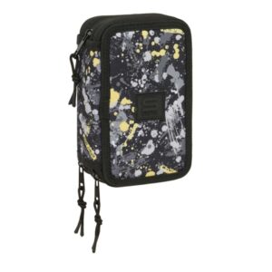 Safta Graffiti Splash Plumier de 3 Pisos - 37 Piezas - 1.3L - Goma - Lapiz - Boligrafos - Sacapuntas - Reglas - 16 Colores - 14 Rotuladores - 125x55x195mm - Multicolor