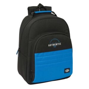 Safta Blackfit8 Underground Mochila Adaptable a Carro - Tirador Doble - Bolsillo Frontal - Hombreras Acolchadas - Asa Forrada - 20.10L - 320x150x420mm - Color Negro y Azul