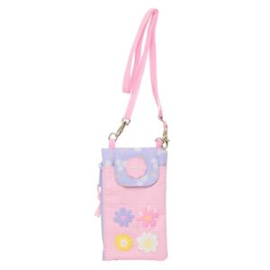 Safta Bouquet Monedero Portamovil hasta 6.9" - Compartimento con Cremallera - Cordon Ajustable - 0.19L - 100x190mm - Color Rosa Pastel
