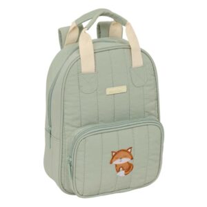 Safta Zorrito Mochila Infantil - Bolsillo Frontal - Tarjeta ID - Hombreras Acolchadas - Asa Forrada - 4.5L - 200x80x280mm - Color Verde