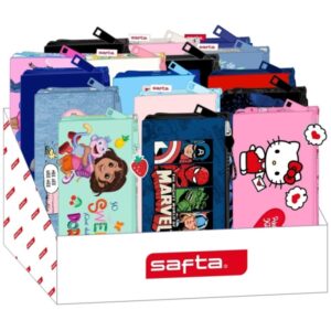 Safta Expositor con Portatodos - Carton Reciclado - Ecologico - 17L - Presentacion Ordenada y Atractiva - 315x235x195mm - Colores Surtidos