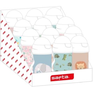 Safta Expositor con 12 Botellas - PVC sin BPA - 315x195x235mm - Colores Surtidos