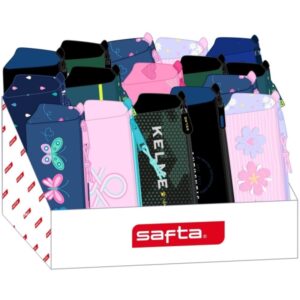 Safta Expositor con Portatodos - Carton Reciclado - Ecologico - 17L - Presentacion Ordenada y Atractiva - 315x230x235mm - Colores Surtidos