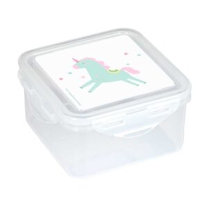 Safta Unicornio Fiambrera de 1.27L - PVC sin BPA - Cierre Hermetico a Presion - 130x130x75mm - Color Transparente