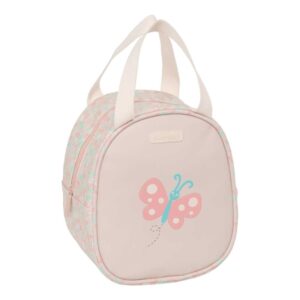 Safta Mariposa Neceser Termo de 5.85L - Interior Forrado en Aluminio - Asa Superior - 190x140x220mm - Color Rosa Pastel