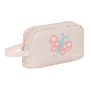 Safta Mariposa Portadesayunos Termico de 1.7L - Interior Forrado en Aluminio - 215x65x120mm - Color Rosa Pastel