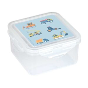 Safta Gruas Fiambrera de 1.27L - PVC sin BPA - Cierre Hermetico a Presion - 130x130x75mm - Color Transparente