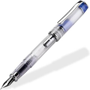 Pilot Prera Pluma Estilografica - Cuerpo Transparente - Incluye Convertidor y Cartucho de Tinta - Color Azul