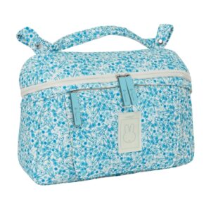 Safta Miffy Mum Garden Bolso de 7.82L - Adaptable a Carrito - Bolsillo para Toallitas - Bolsillo Trasero - Cierre de PVC - 340x100x230mm - Color Azul Claro