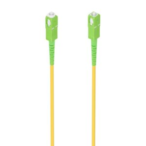 Aisens Cable Fibra Optica Latiguillo G657A2 3.0 9/125 SMF Simplex CPR Dca LSZH - SC/APC-SC/APC - 15M - Color Amarillo