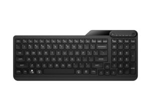 HP 475 Teclado Inalambrico Dual‑Mode - Bluetooth 5.3 + 2.4GHz - Teclas Concavas de Perfil Bajo - hasta 12 Teclas Programables - Conecta hasta 8 Dispositivos con HP Unifying o 3 via Bluetooth - Resistente a Derrames - Color Negro