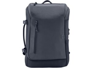 HP Travel Mochila Expandible para Portatil 15.6" 25‑30L - Poliester Resistente - Compartimento Acolchado - Bolsillo RFID y Oculto - Cremalleras con Cierre - Correas Acolchadas y Correa de Esternon - Color Gris