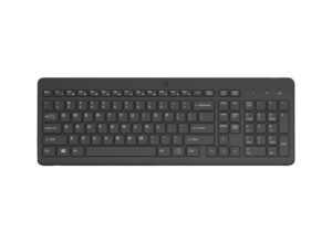 HP 225 Teclado Inalambrico 2.4GHz - 12 Atajos Fn Integrados - Indicadores LED Bloq Num, Bloq Mayus y Bateria - Autonomia hasta 16 Meses - Color Negro
