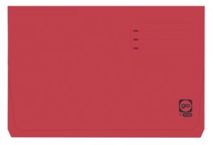 Gio By Elba Subcarpeta con Bolsa y Solapa Folio Rojo - Resistente Cartulina de 320gr - Bolsa y Solapa para Mayor Proteccion - Tamaño Folio para Documentos Importantes