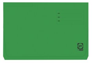 Gio By Elba Subcarpeta con Bolsa y Solapa Folio Verde - Resistente Cartulina de 320gr - Bolsa y Solapa para Mayor Proteccion - Tamaño Folio para Documentos Importantes