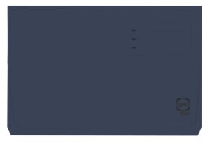 Gio By Elba Subcarpeta con Bolsa y Solapa Folio - Azul Intenso - 320gr Cartulina - Practica Bolsa y Solapa - Ideal para Documentos Importantes