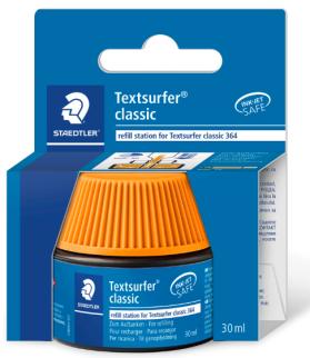 Staedtler Bote de Tinta para Recarga Marcador Textsurfer 364 - Capacidad 30ml - Color Naranja