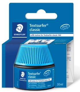 Staedtler Bote de Tinta para Recarga Marcador Textsurfer 364 - Capacidad 30ml - Color Azul