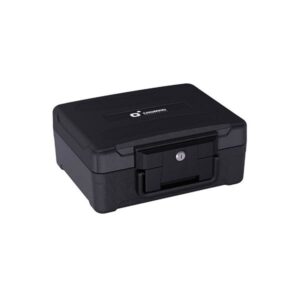 Cromad Firebox S1 Caja Fuerte - Resistente a Fuego y Agua - Cerradura de Llave - Diseño Robusto y Portatil - 155x365x285mm